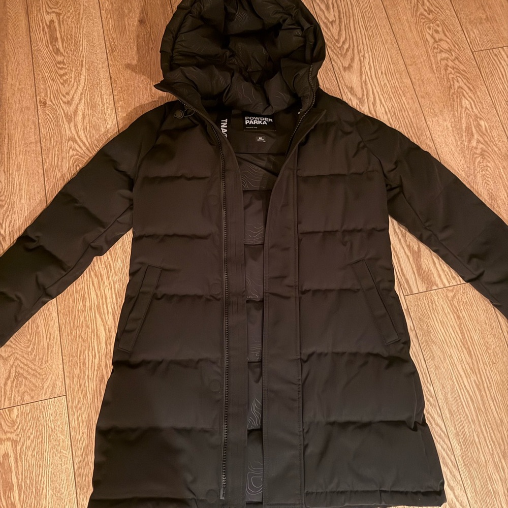 TNA black powder puff parka mid length 2XS